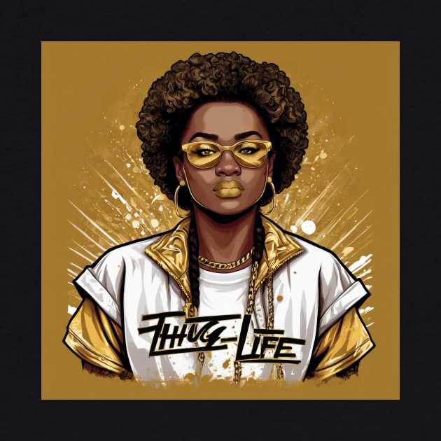 golden girl thug life by Strange-desigN